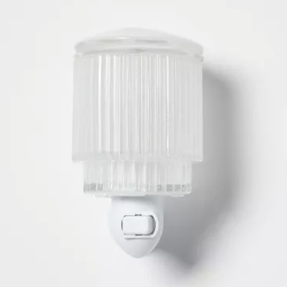 Threshold Glass Ribbed Wall Plug In Wax Warmer - Picture 1 of 4